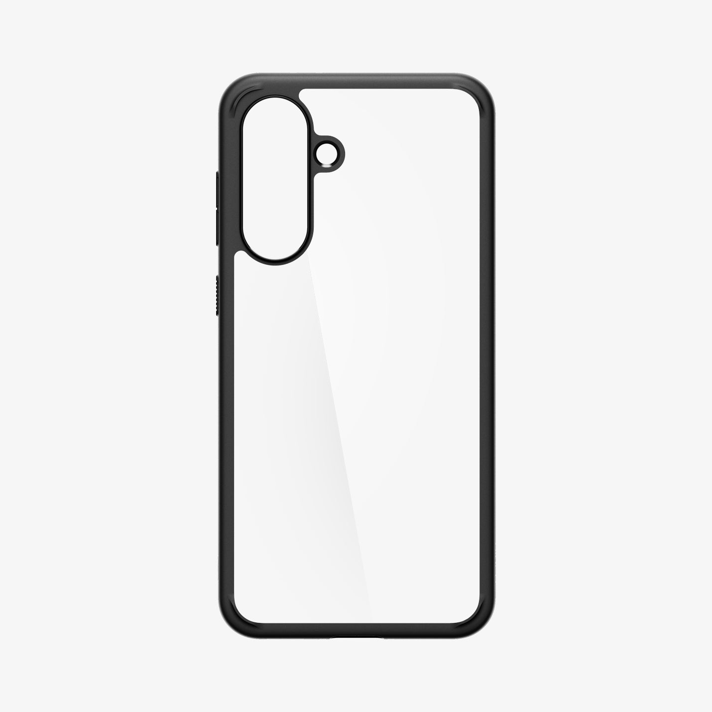 ACS09293 - Galaxy A56 5G Case Ultra Hybrid in Matte Black showing the back clear case with darker tpu frame