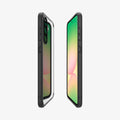 ACS09293 - Galaxy A56 5G Case Ultra Hybrid in Matte Black showing the sides front and back of 2 devices aligned with each other