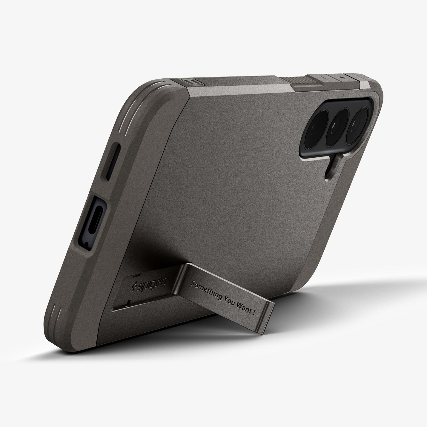 ACS11635 - Galaxy S26 FE Tough Armor (Mag Fit) showing Galaxy S26 FE Tough Armor MagFit case with extended kickstand for hands free viewing