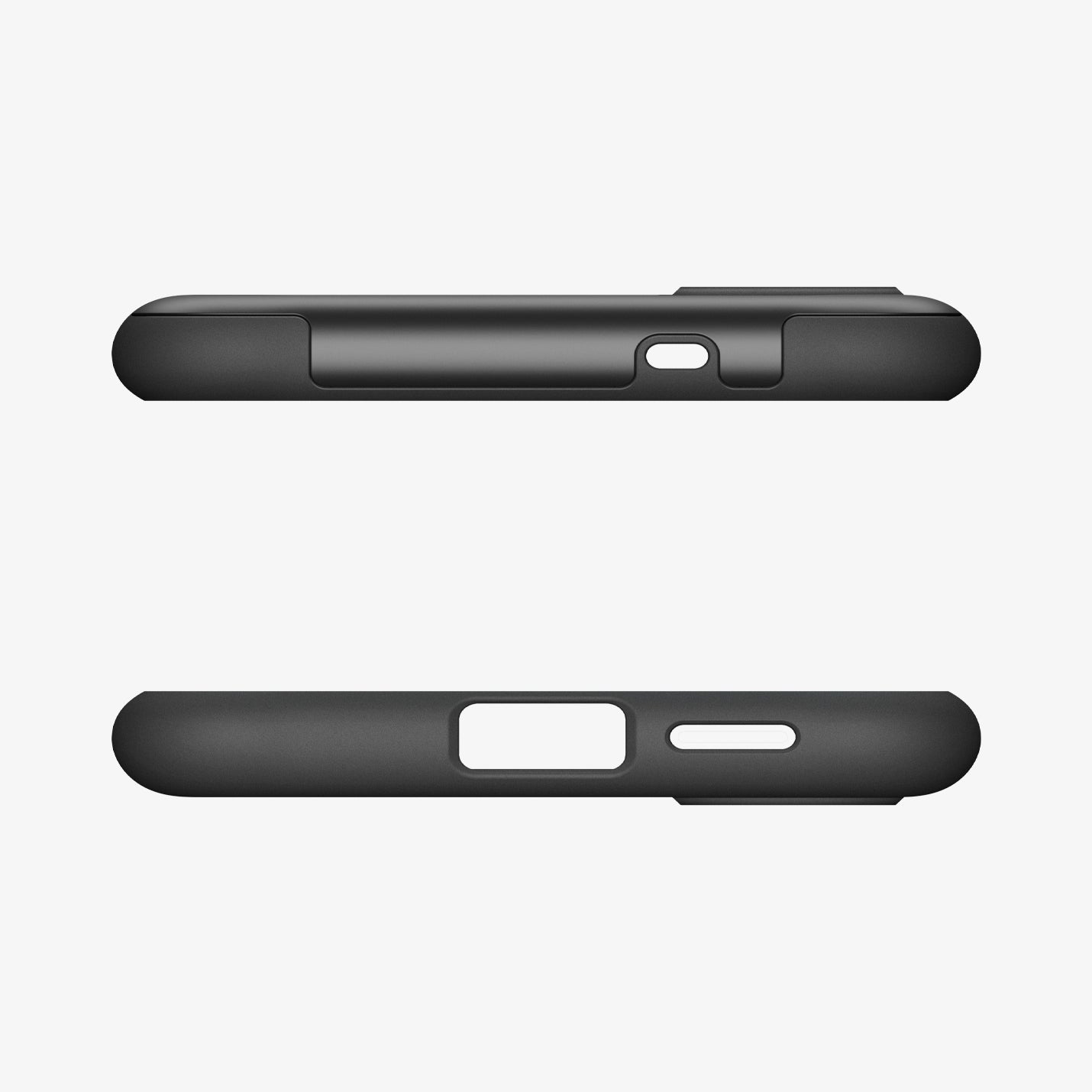 ACS10718 - Galaxy S26 Plus Slim Armor (Mag Fit) in Black showing the top and bottom