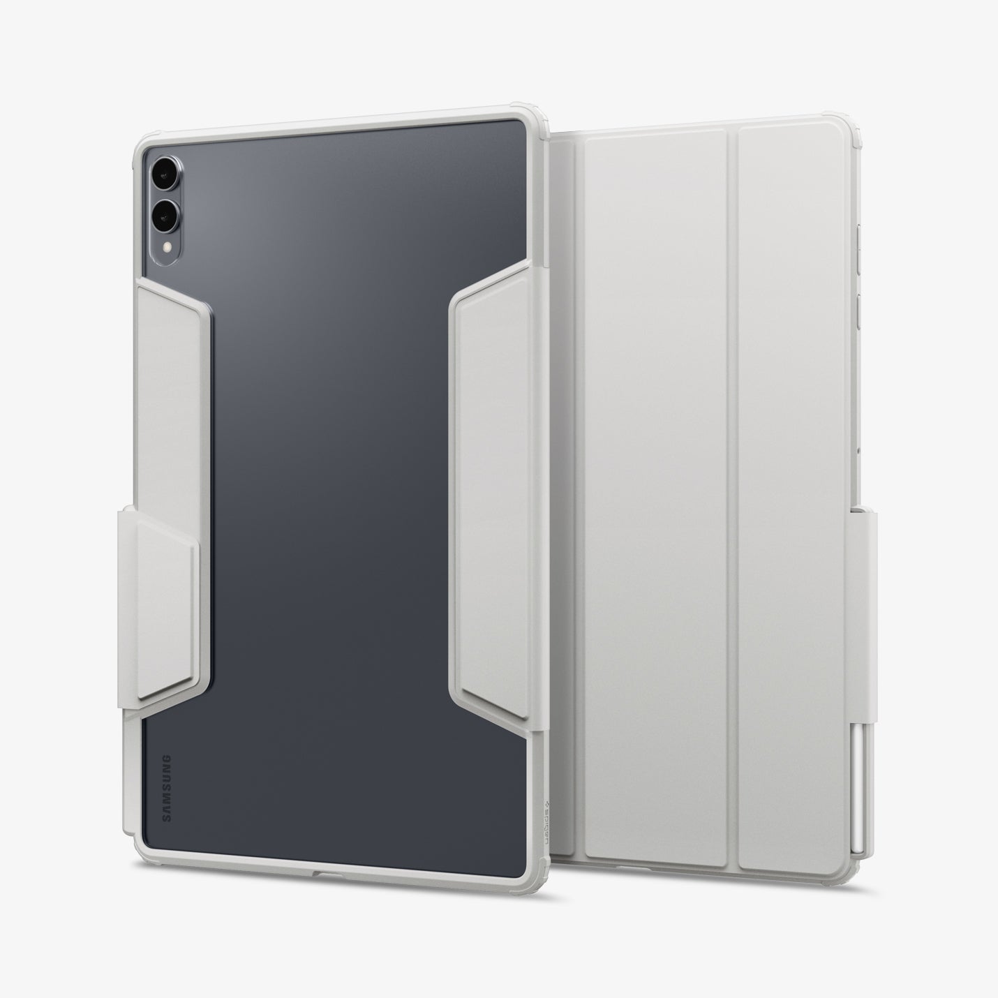 ACS10220 - Galaxy Tab S11 Ultra Series Ultra Hybrid Pro in Gray showing front and clear back