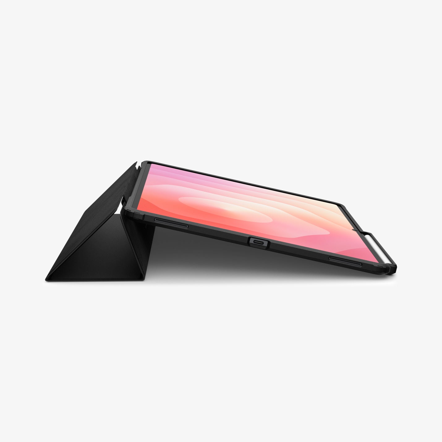 ACS10219 - Galaxy Tab S11 Ultra Series Ultra Hybrid Pro in Black showing device propped up by built in kickstand