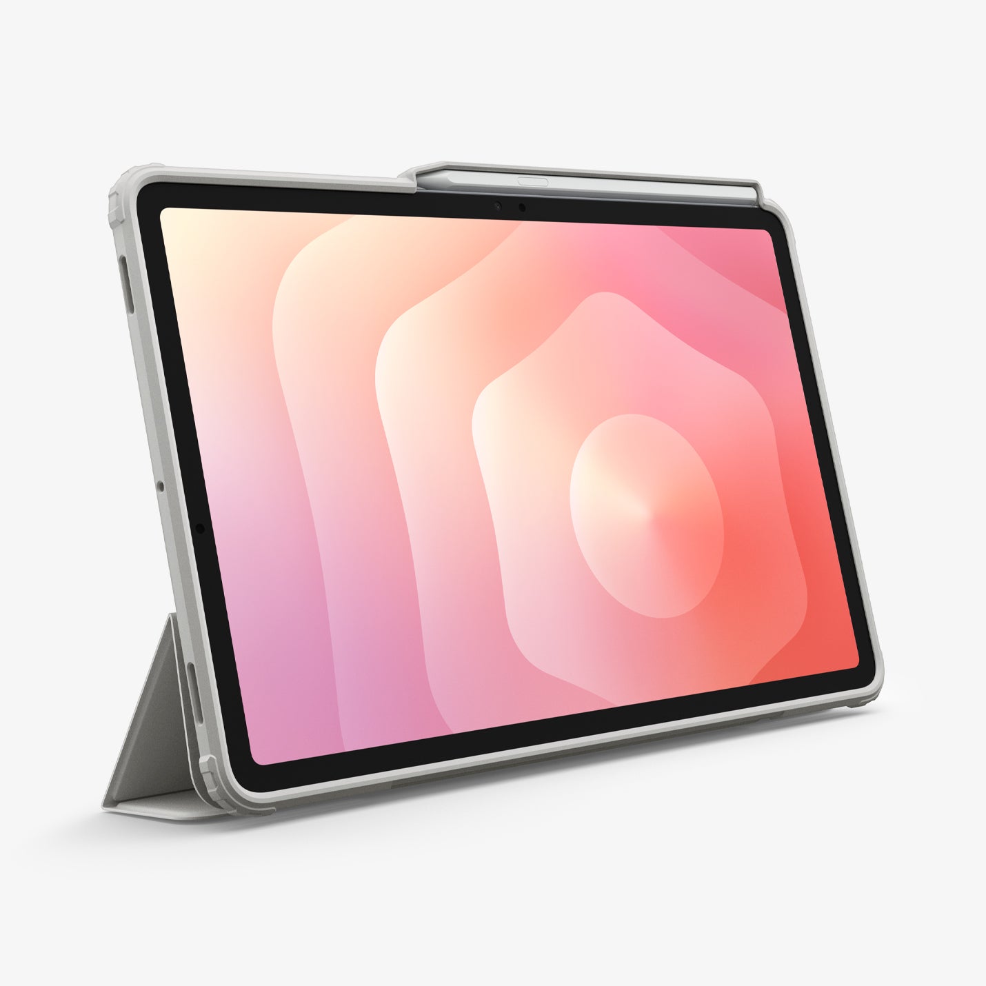 ACS10213 - Galaxy Tab S11 Series Ultra Hybrid Pro in Gray showing the front with device propped up by built in kickstand