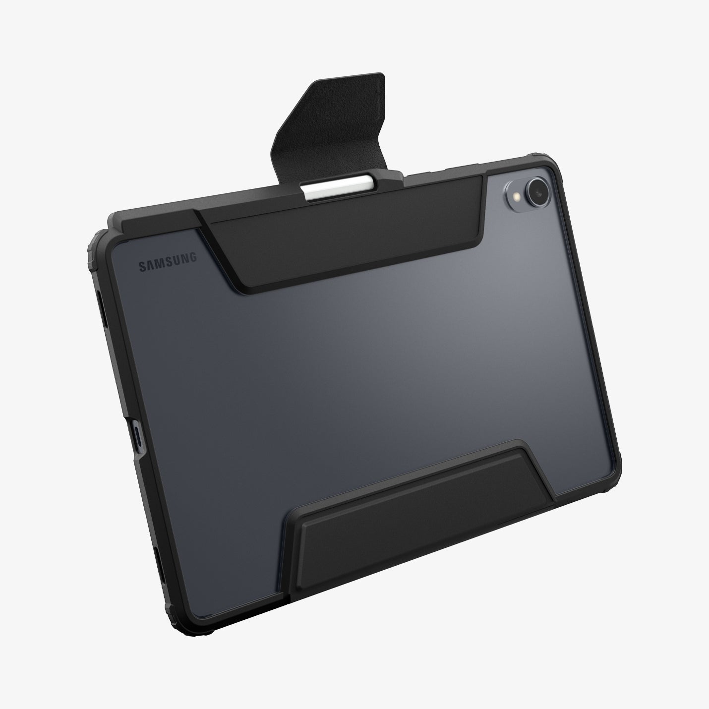 ACS10212 - Galaxy Tab S11 Series Ultra Hybrid Pro in Black showing back with handle open