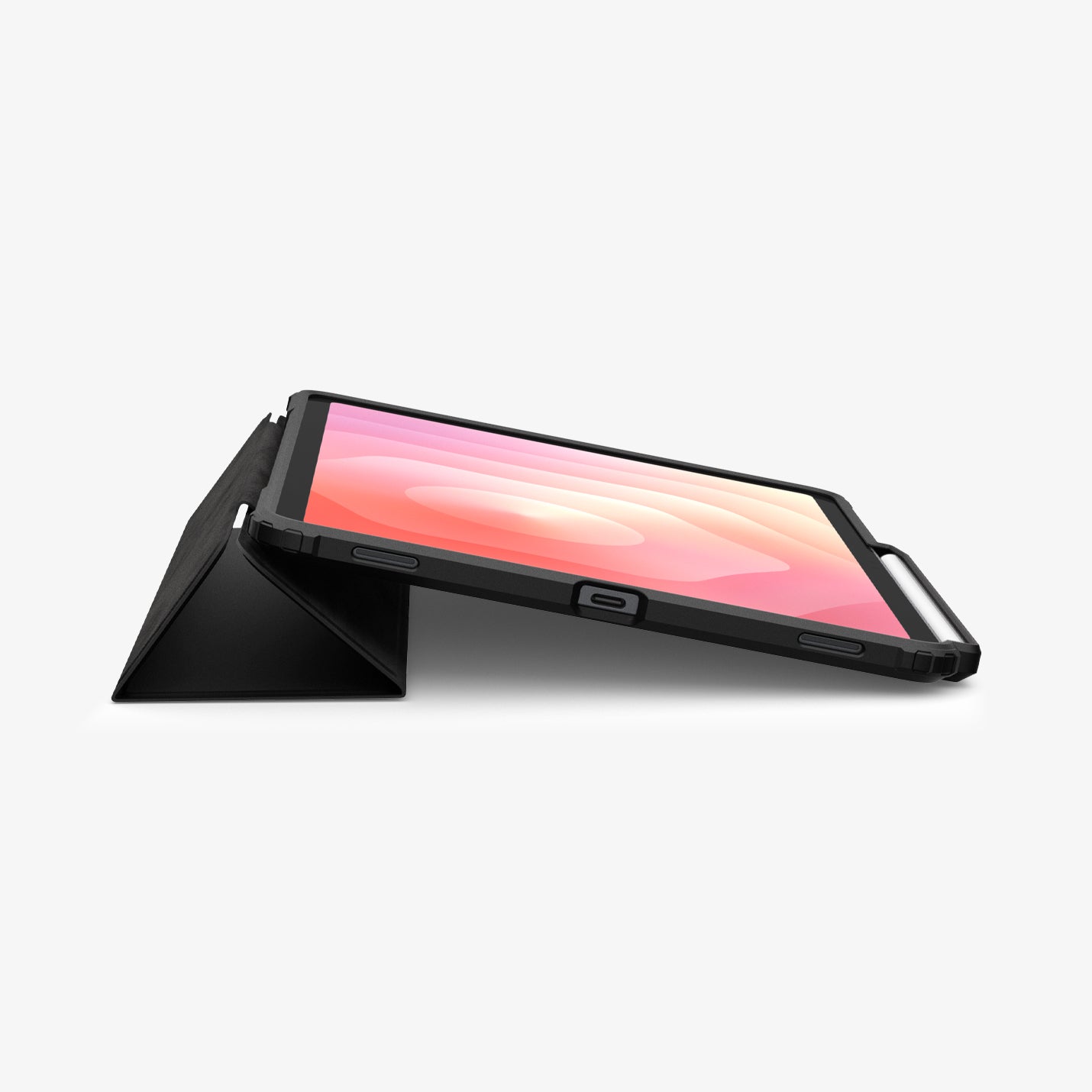 ACS10212 - Galaxy Tab S11 Series Ultra Hybrid Pro in Black showing device propped up by built in kickstand