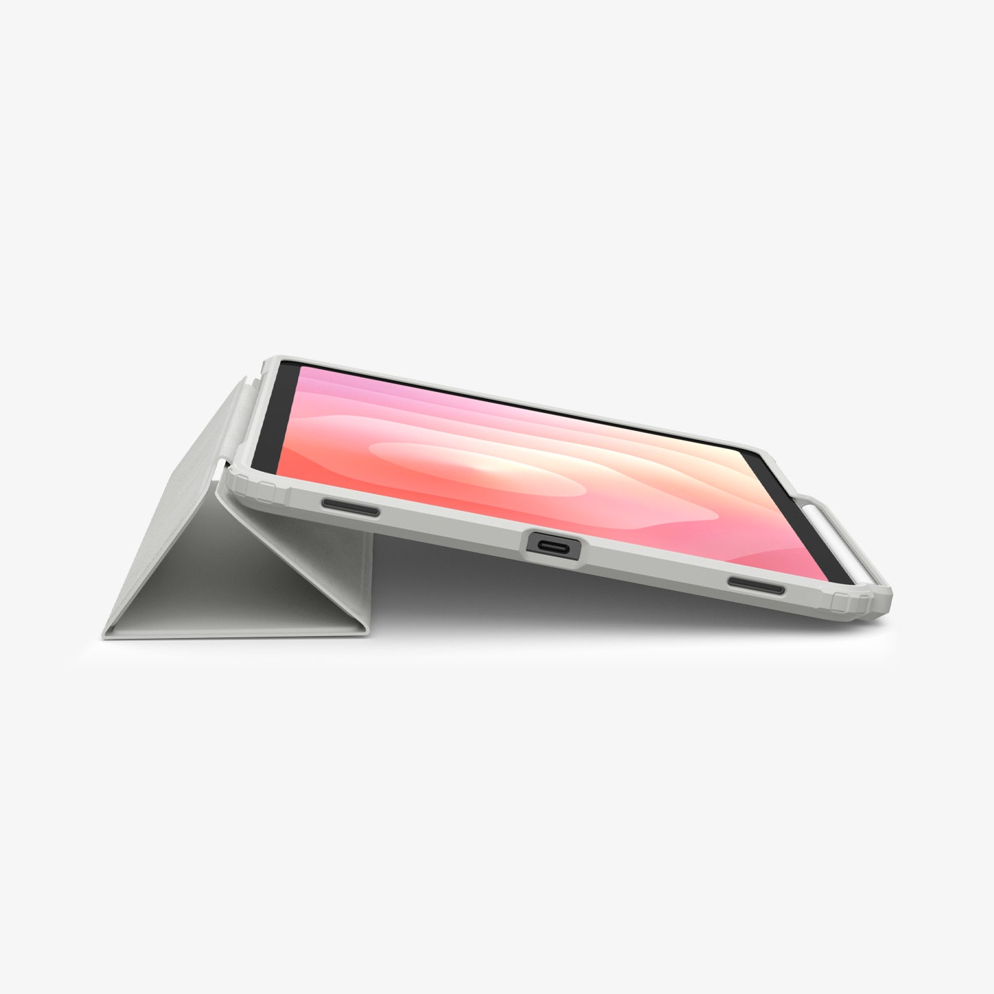 ACS10213 - Galaxy Tab S11 Series Ultra Hybrid Pro in Gray showing device propped up by built in kickstand