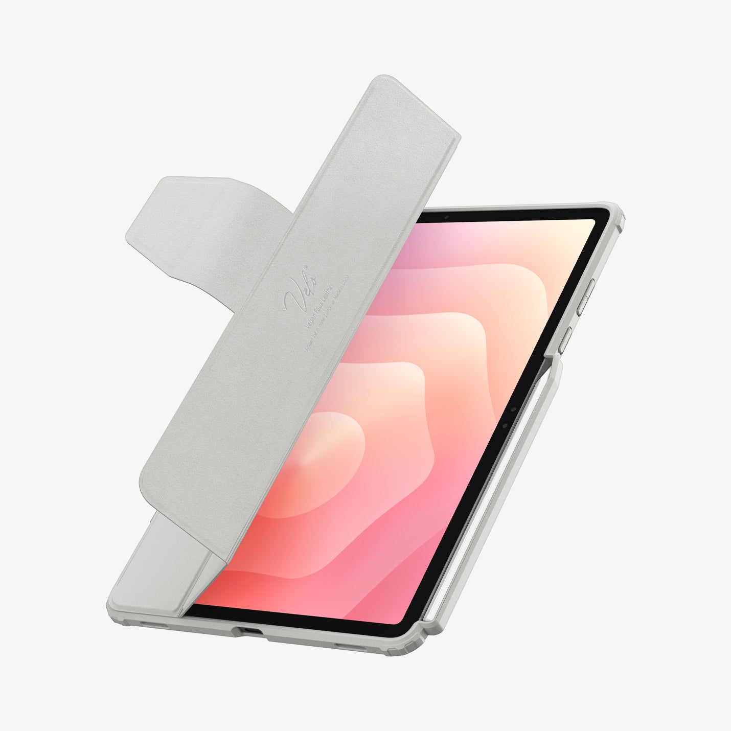 ACS10213 - Galaxy Tab S11 Series Ultra Hybrid Pro in Gray showing the front with cover slightly open