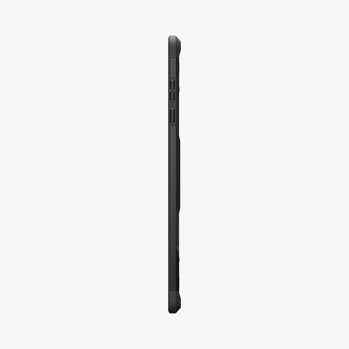 ACS11827 - Galaxy Tab S12+ Tough Armor Pro showing the slim side profile of the tablet case with raised buttons.