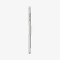ACS11826 - Galaxy Tab S12+ Ultra Hybrid Pro in Gray showing the slim side profile of a folio tablet case with covered buttons and a raised side section.