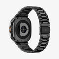 AMP11620 - SWUb Modern Fit 316L Band Black showing the back, partial inner side of the strap and bottom