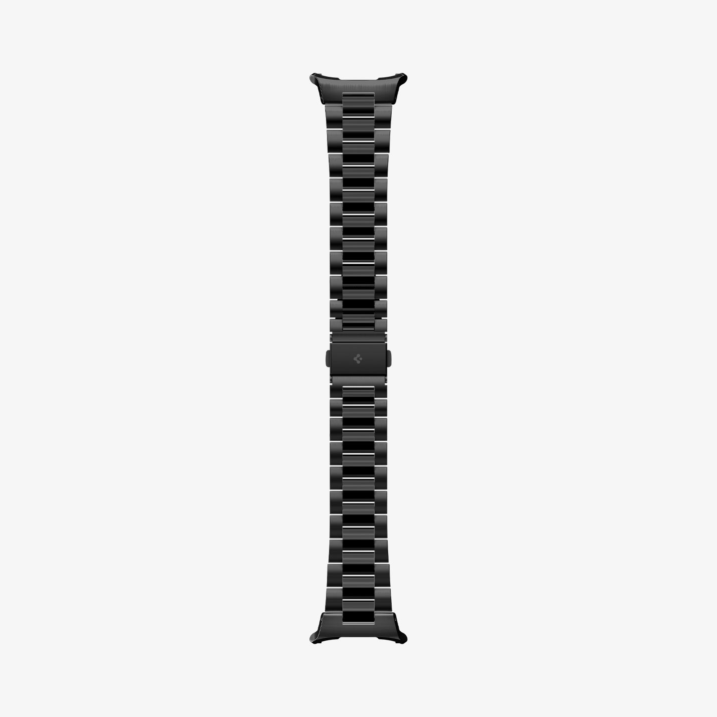AMP11620 - SWUb Modern Fit 316L Band Black showing the sides of the watch strap laid out flat