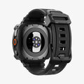 ACS11612 - Galaxy Watch Ultra Series - Rugged Armor Pro showing the back view of the Galaxy Watch Ultra with the Rugged Armor Pro case, angled view highlighting the sensor cutout and side buttons.
