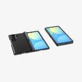 ACS09551 - Galaxy Z Fold 7 - Slim Armor Pro (MagFit) in black showing the front folded, front, hinge, back and bottoms of 2 devices 