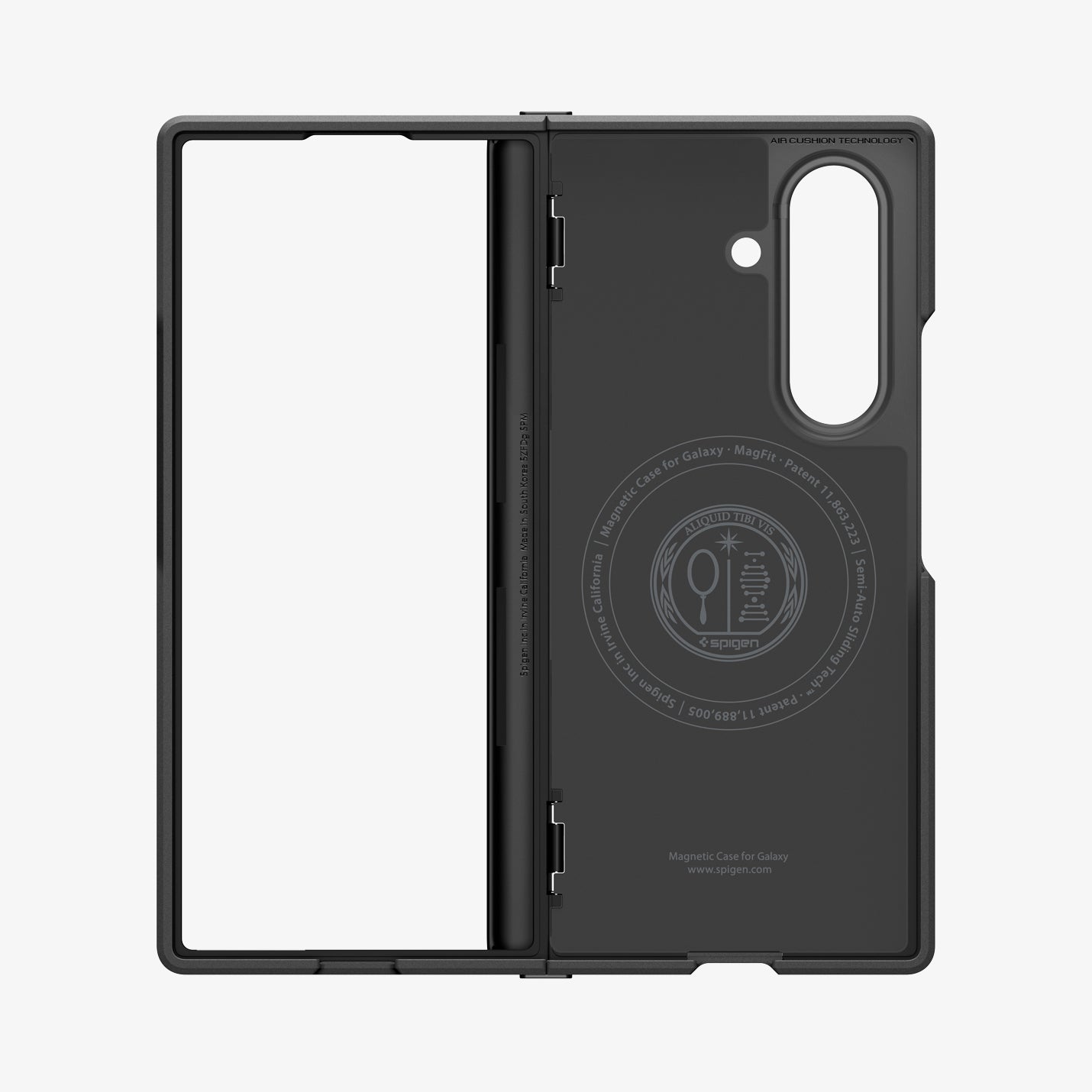 ACS09552 - Galaxy Z Fold 7 - Slim Armor Pro (MagFit) in metal slate showing front and back