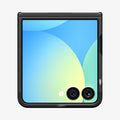 ACS09558 - Galaxy Z Flip 7 Case Slim Armor Pro (MagFit) in black showing the screen on the back with device folded