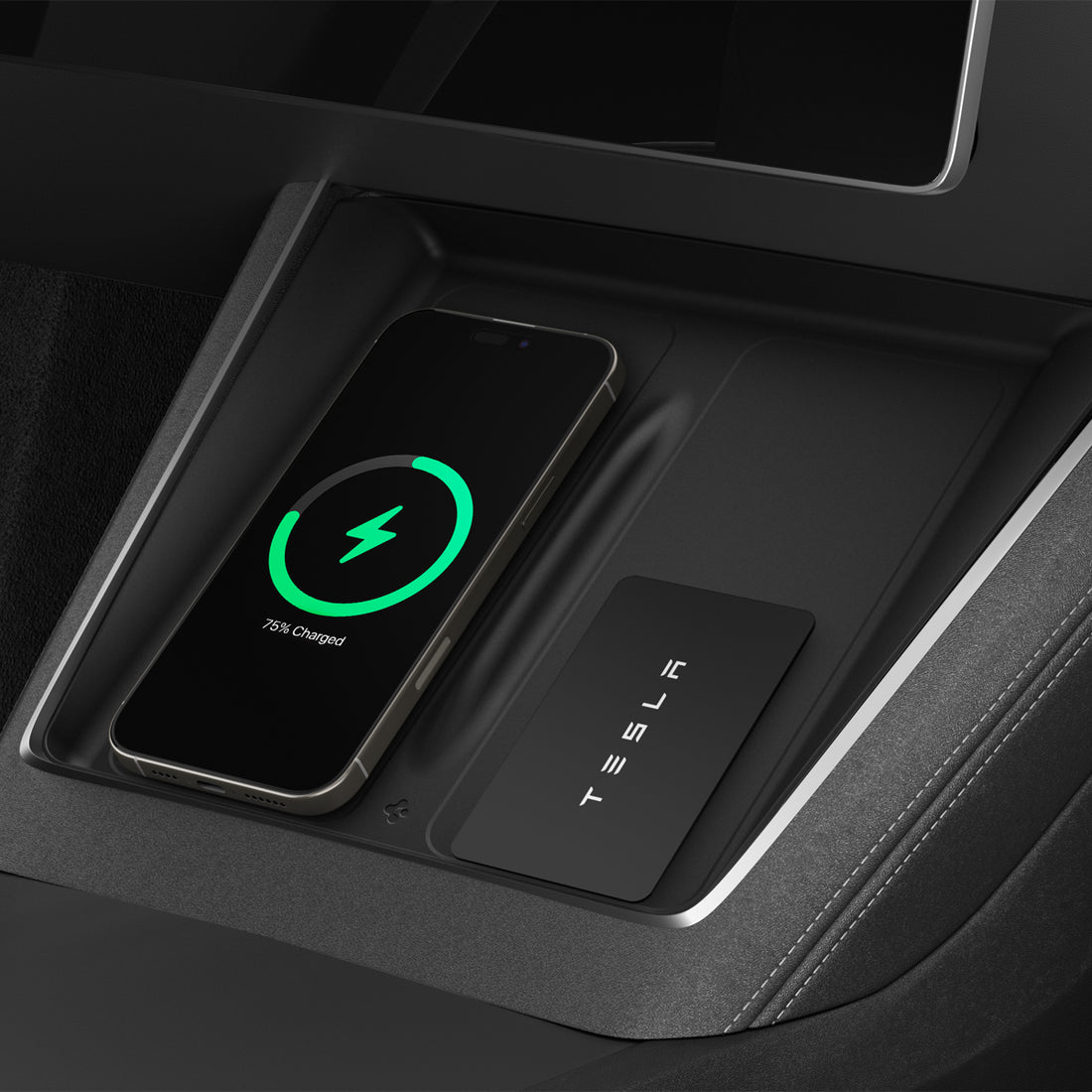 ACP10031 - Model Y (2026) Wireless Charging Pad Cover | TO261JH in Black showing the front