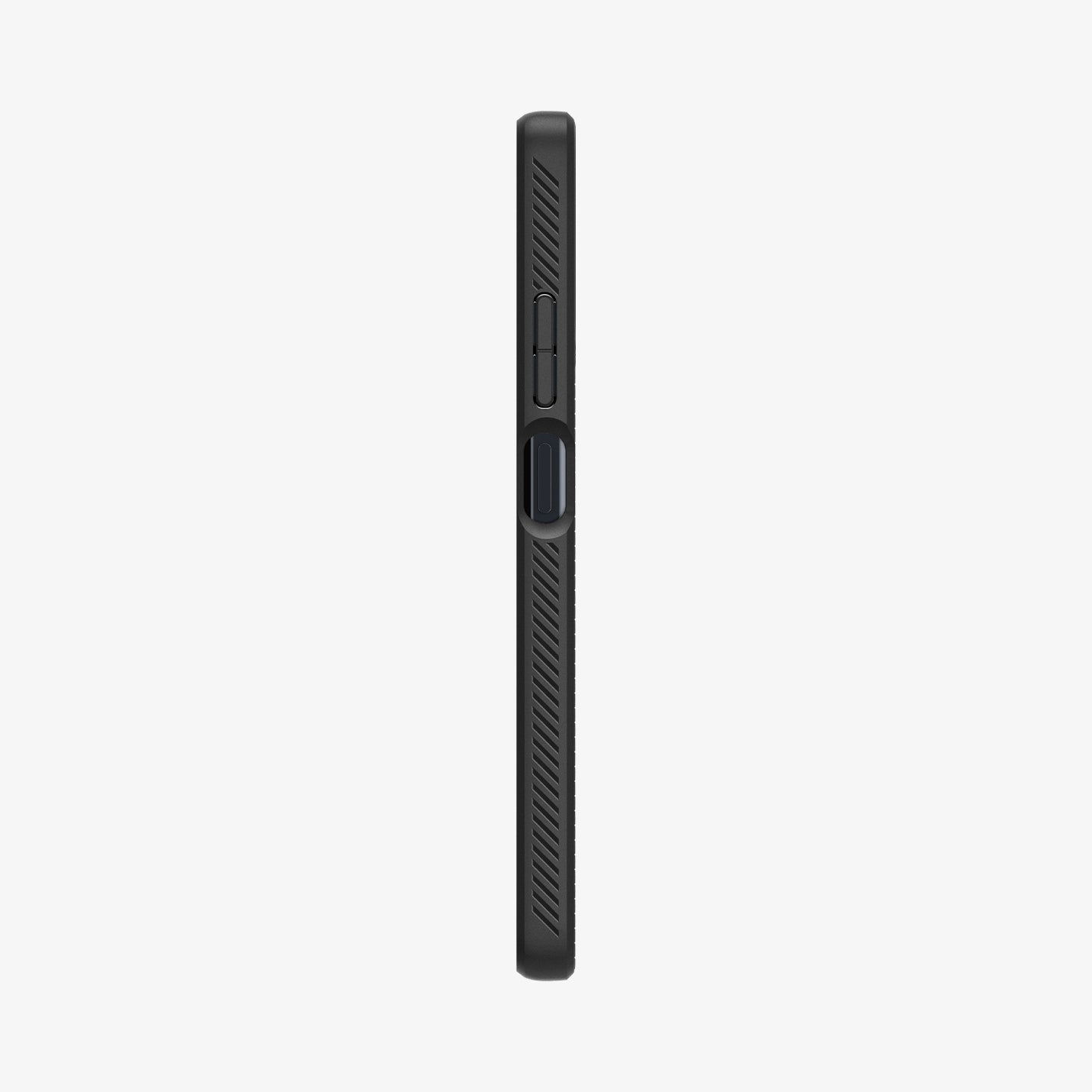 ACS07770 - Moto G Power 5G (2024) Case Liquid Air in Matte Black showing the side with side buttons