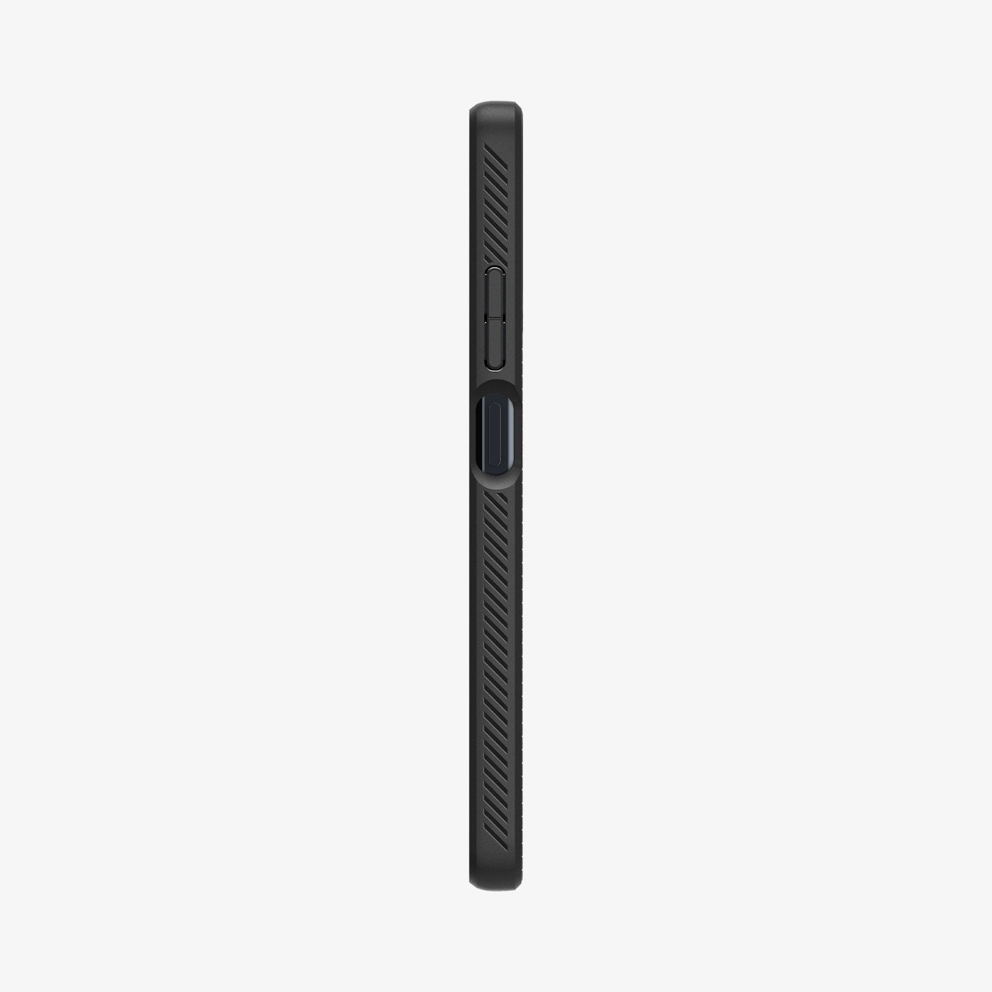 ACS07770 - Moto G Power 5G (2024) Case Liquid Air in Matte Black showing the side with side buttons