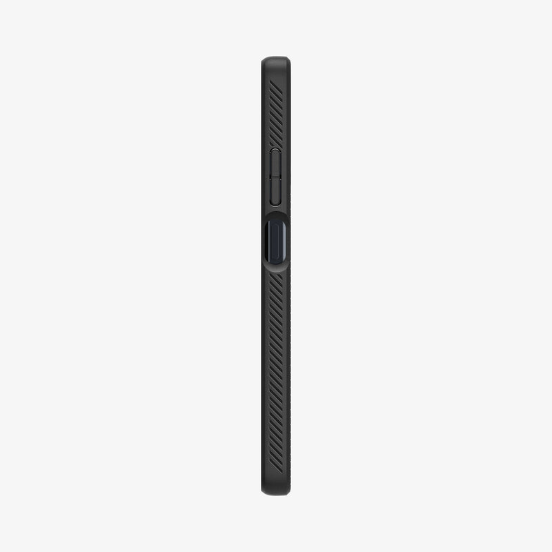 ACS07770 - Moto G Power 5G (2024) Case Liquid Air in Matte Black showing the side with side buttons