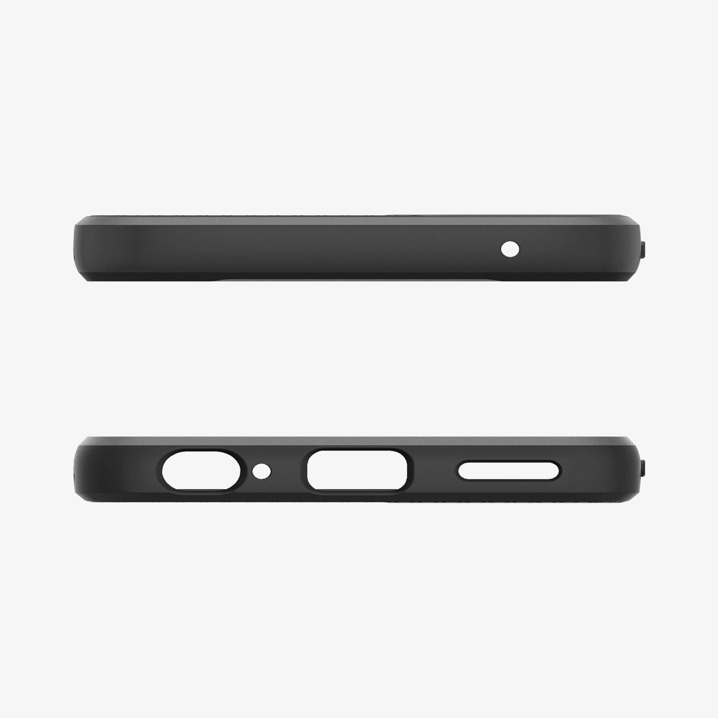 ACS07770 - Moto G Power 5G (2024) Case Liquid Air in Matte Black showing the top and bottom