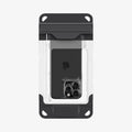 ACS09306 - AquaShield Waterproof Phone Pouch | A602 in Black showing the back with the device inside positioned upside down