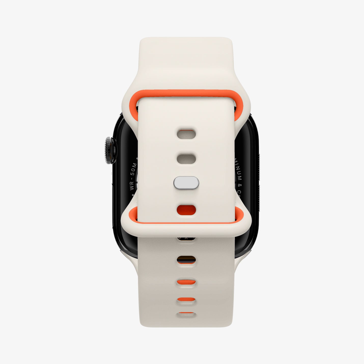 AMP09323 - Apple Watch Series - Nano Pop 46mm in Orange Beige showing the back bottom 
