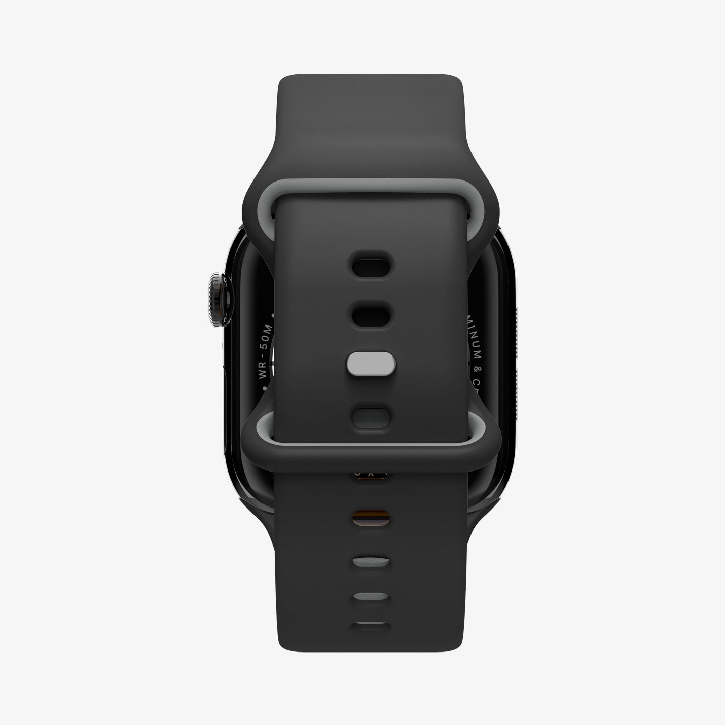 AMP09321 - Apple Watch Series - Nano Pop 46mm in Black Sesame showing the back bottom 