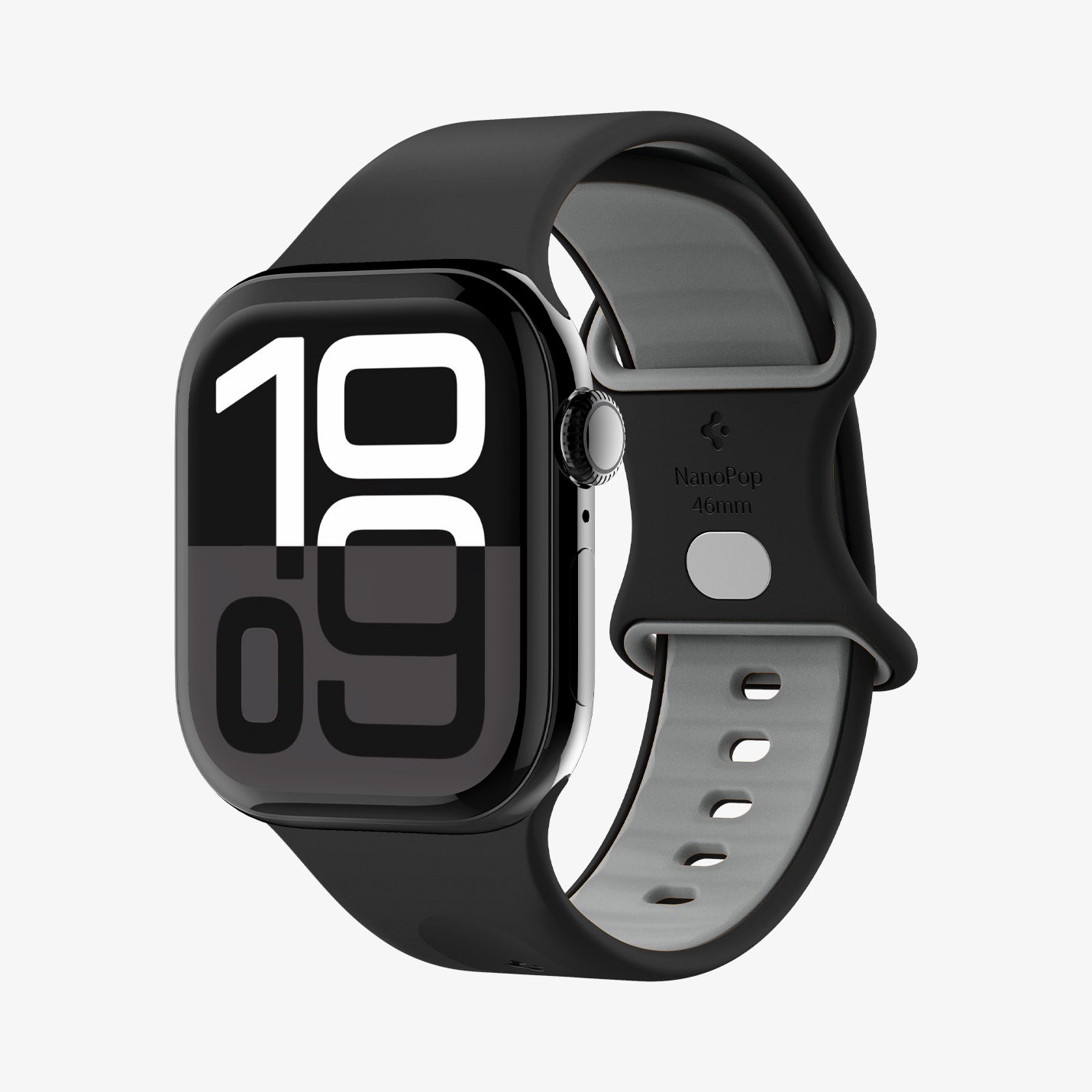 AMP09321 - Apple Watch Series - Nano Pop 46mm in Black Sesame showing the front