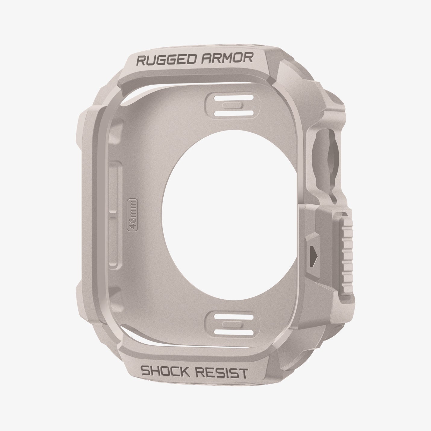 ACS10493 - Apple Watch 10/11 (42mm) Rugged Armor 2 in Dune Beige showing the case without device
