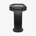 ACS10491 - Apple Watch 10/11 (42mm) Rugged Armor 2 in Matte Black showing bottom with band