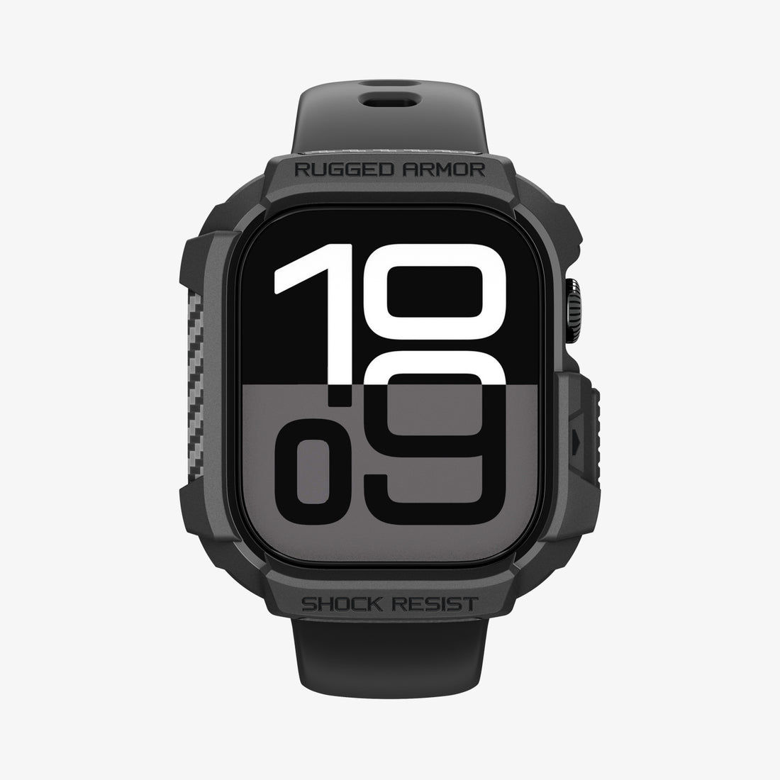 ACS10499 - Apple Watch 10/11 (46mm) Rugged Armor 2 in Matte Black showing the front