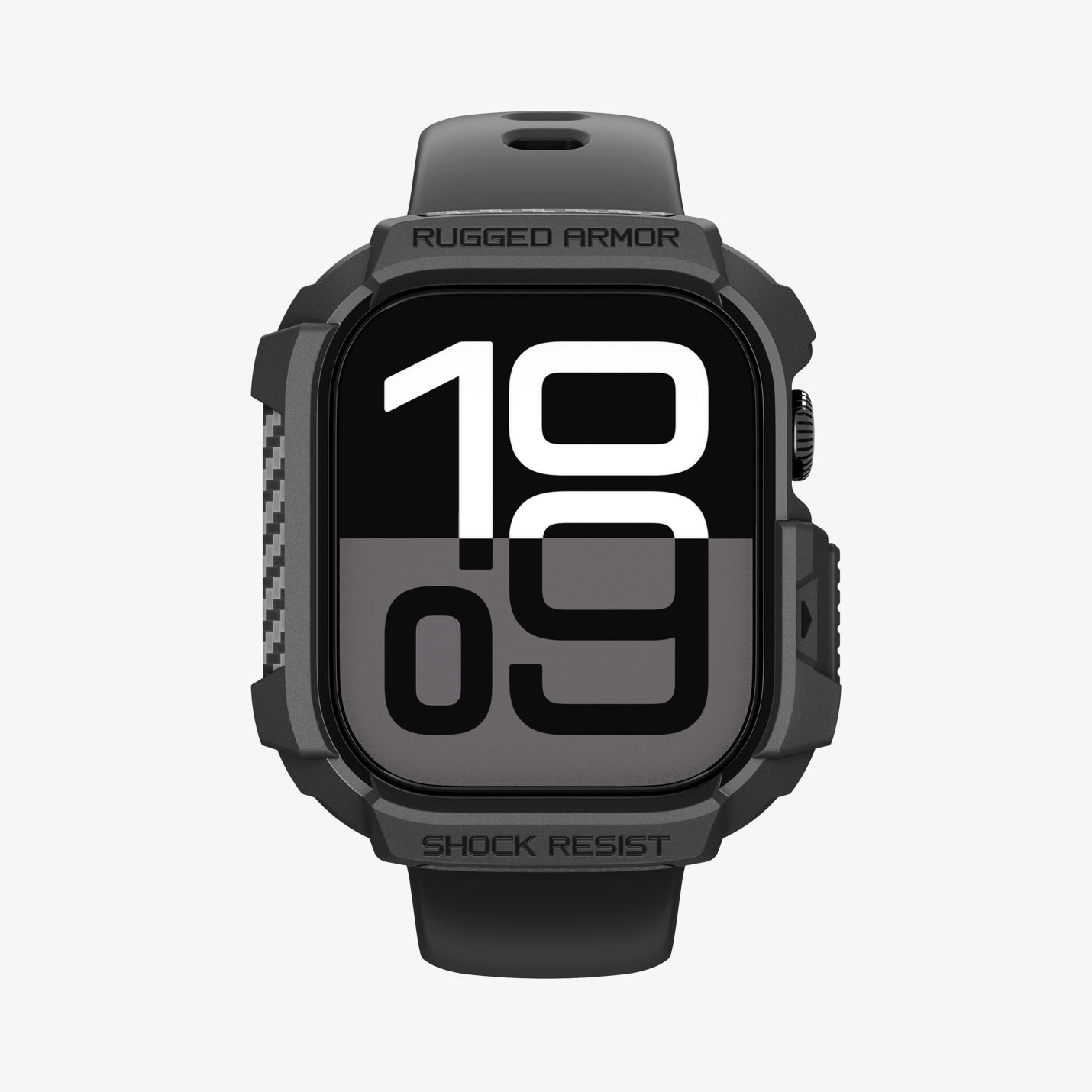ACS10499 - Apple Watch 10/11 (46mm) Rugged Armor 2 in Matte Black showing the front
