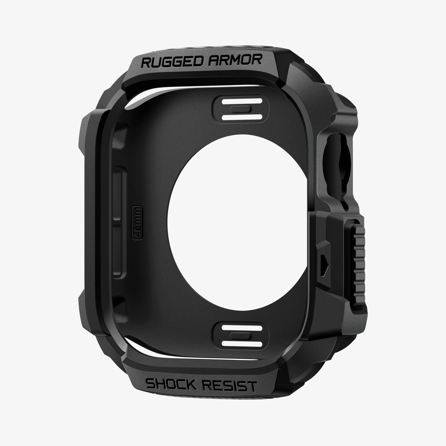 ACS10499 - Apple Watch 10/11 (46mm) Rugged Armor 2 in Matte Black showing the case without device