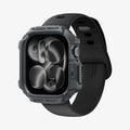 ACS10500 - Apple Watch 10/11 (46mm) Rugged Armor 2 in Dark Gray showing the front and inside of band
