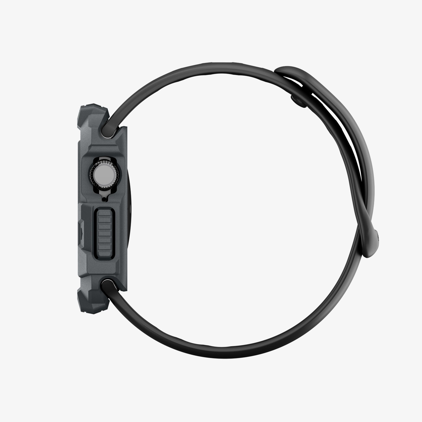 ACS10500 - Apple Watch 10/11 (46mm) Rugged Armor 2 in Dark Gray showing the side