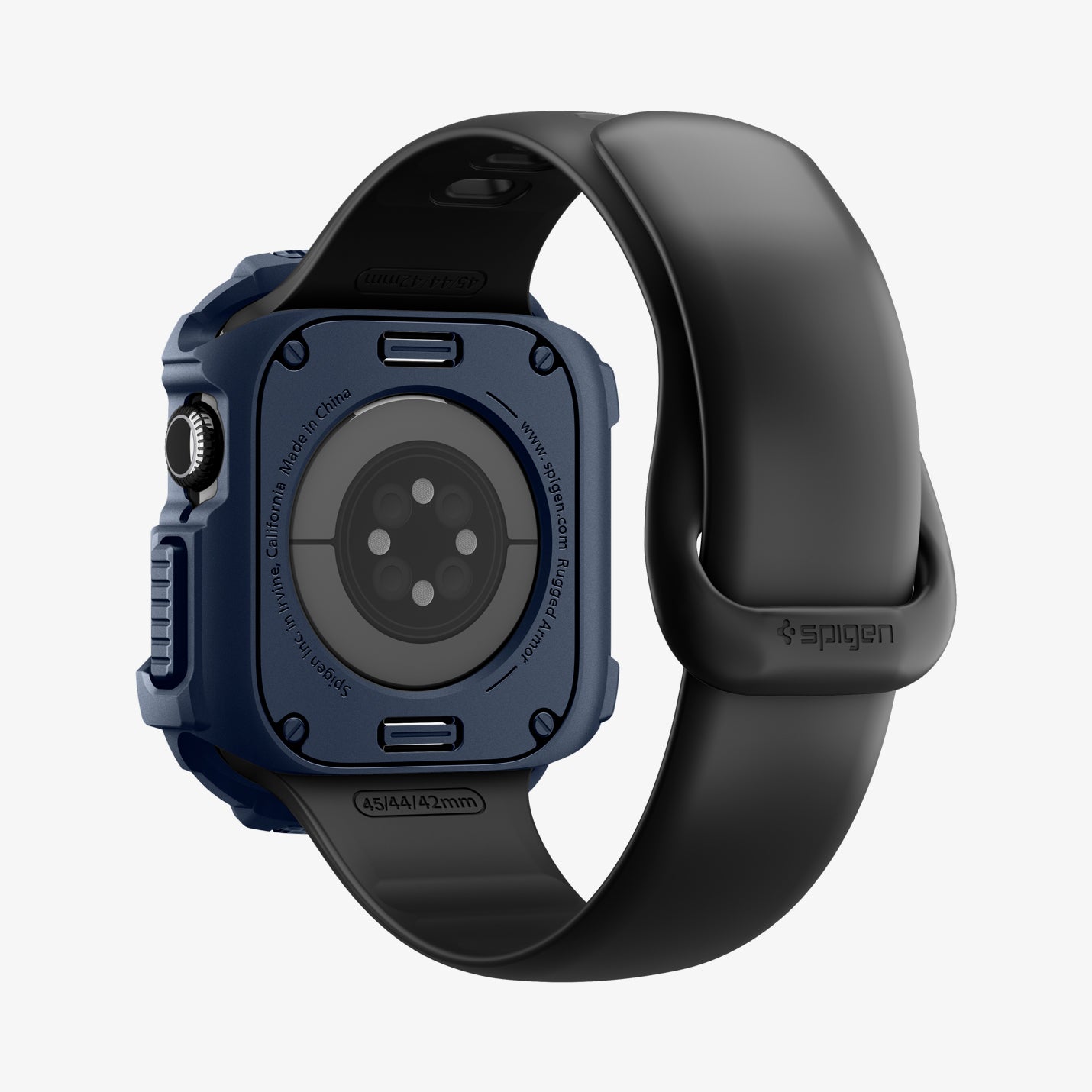 ACS10501 - Apple Watch 10/11 (46mm) Rugged Armor 2 in Navy Blue showing the back