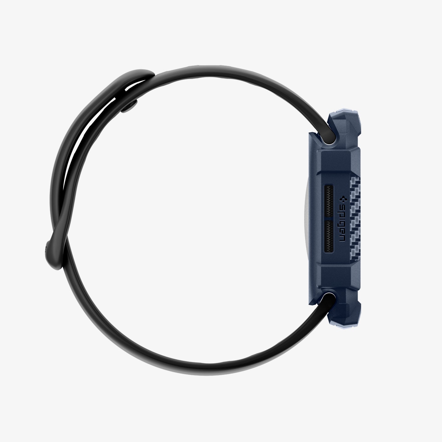 ACS10501 - Apple Watch 10/11 (46mm) Rugged Armor 2 in Navy Blue showing the side