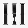 AMP10144 - Apple Watch Ultra (49mm) WBF1 in Black showing the 3 different view of the strap