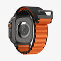 AMP10145 - Apple Watch Ultra (49mm) WBF1 in Black Orange showing the back of the watch head and back of of the strap