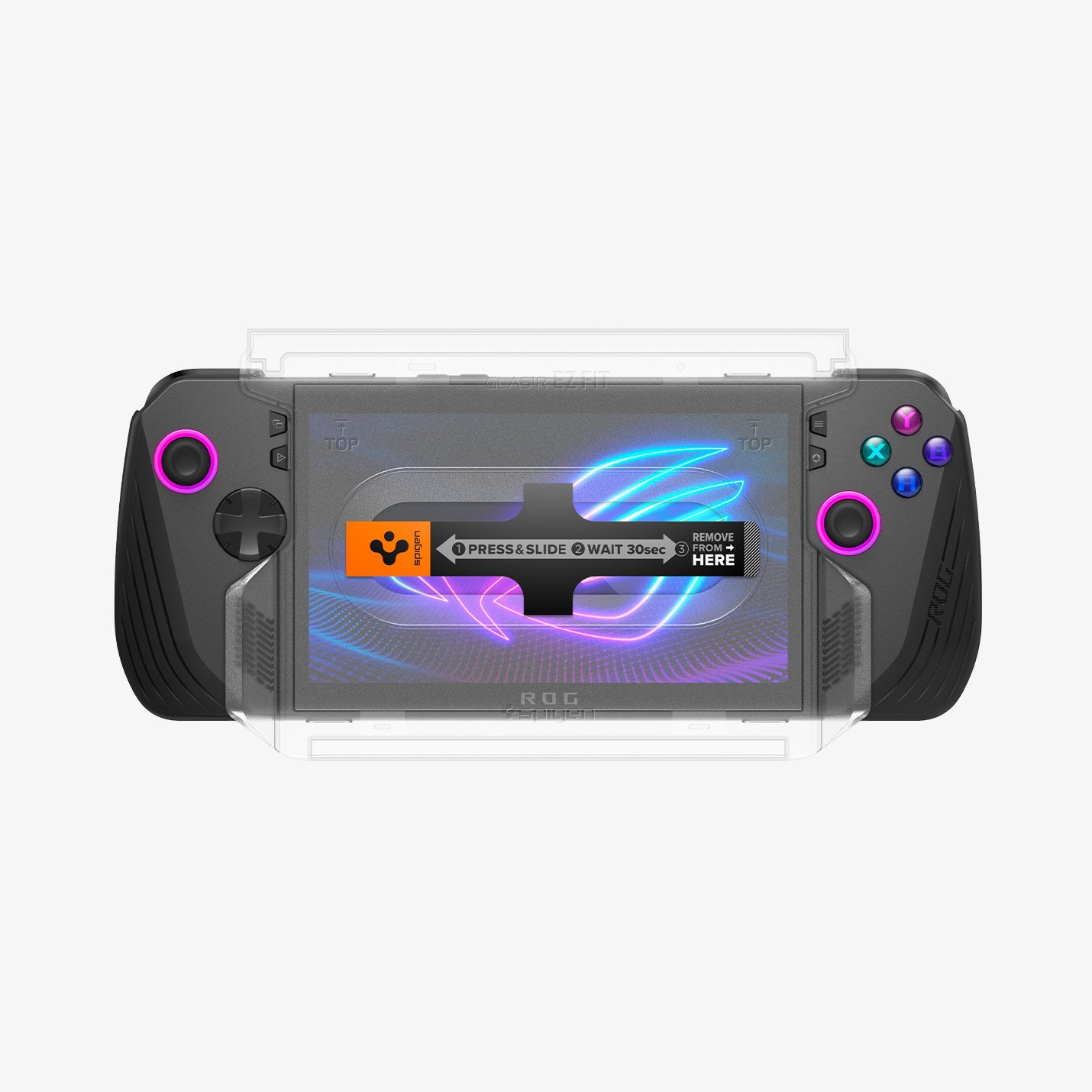 Coque de protection en TPU souple avec support pour console de jeu ASUS ROG Ally X (blanc Coque de protection en TPU souple avec support pour console de jeu ASUS ROG Ally X (blanc