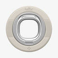 AMP11738 - Spigen Classic LS MagSafe ring grip attachment with 'hello' text engraved and a silver square pop-out ring