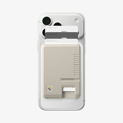 AFA10949 - Classic LS Card Holder (Mag Fit) in Stone showing the front with multiple cards in slot