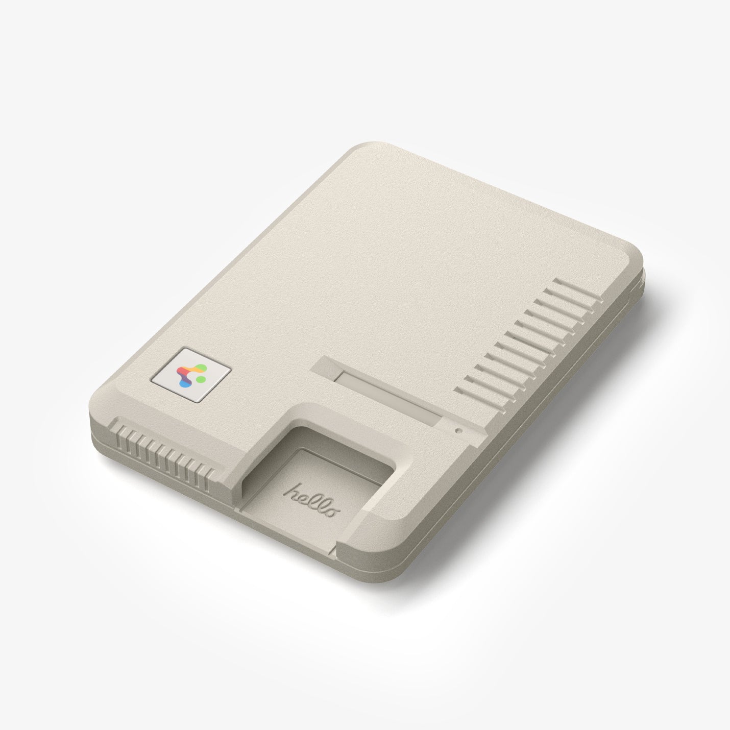 AFA10949 - Classic LS Card Holder (Mag Fit) in Stone showing the side