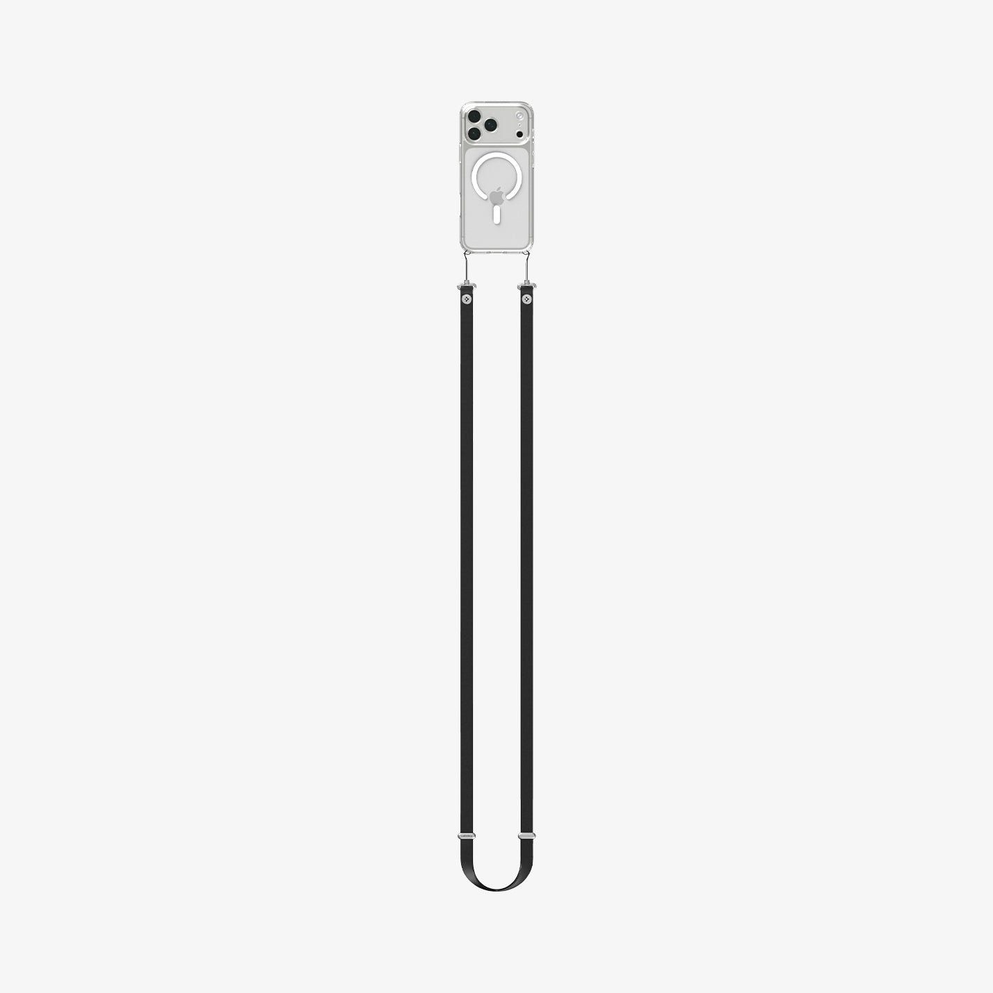 AFA10614 - Spigen Universal Phone Lanyard Strap showing full length strap with phone attached