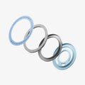 AMP11368 - O-Mag Slim Dual pop (MagFit) in light blue showing the parts of the mag ring hovering 