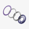 AMP11369 - O-Mag Slim Dual pop (MagFit) in violet showing the parts of the mag ring hovering 