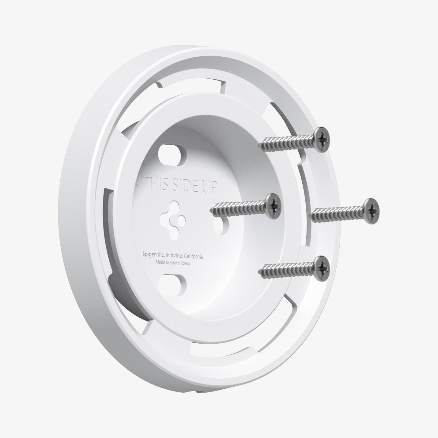 AMP09409 - Eero 6 Mount | ER110 in White showing the inner with screws partially inserted