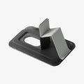 AFA11957 - Filp Stand Card Holder (Mag Fit) in Charcoal Stone showing a close-up of a card wallet with its kickstand extended into a triangular support