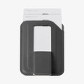AFA11957 - Filp Stand Card Holder (Mag Fit) in Charcoal Stone showing two cards inserted into a wallet with a cutout on the front