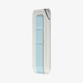 AFA11958 - Filp Stand Card Holder (Mag Fit) in Stone Teal Blue showing a side view of a slim card wallet with a folded kickstand
